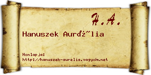 Hanuszek Aurélia névjegykártya